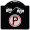 Signmission No Parking Tow Away Zone Symbol Heavy-Gauge Aluminum Architectural Sign, 18" x 18", BS-1818-23612 A-DES-BS-1818-23612 - alternate 1